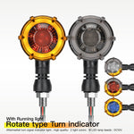 Indicatori di direzione LED rotanti universali per moto