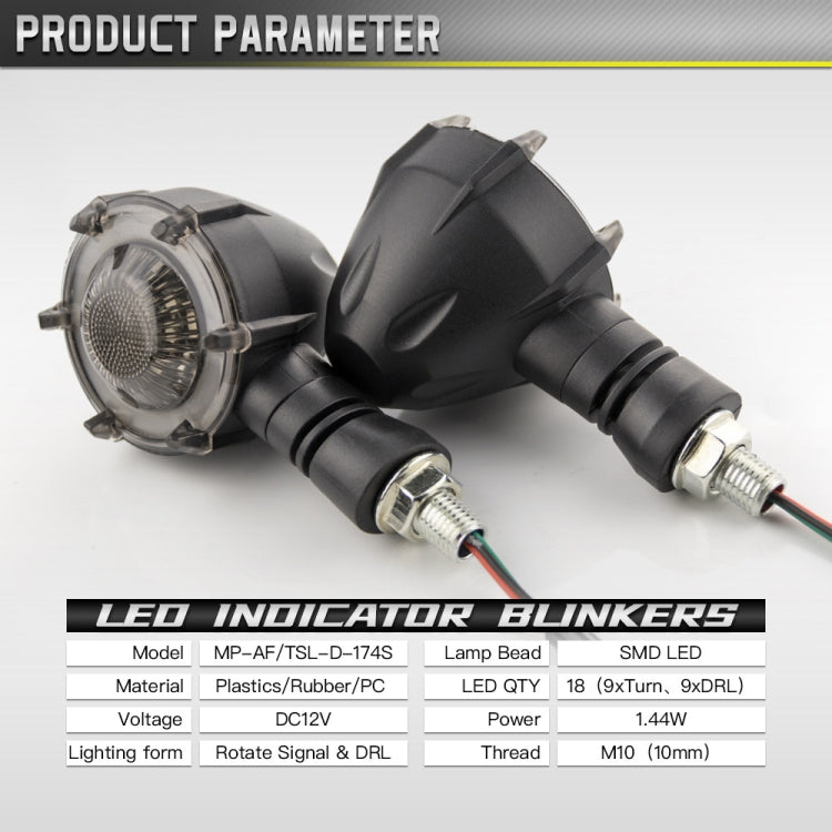 Indicatori di direzione LED rotanti universali per moto