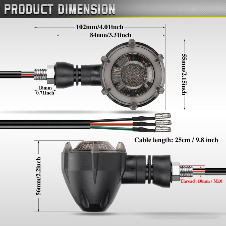 Indicatori di direzione LED rotanti universali per moto