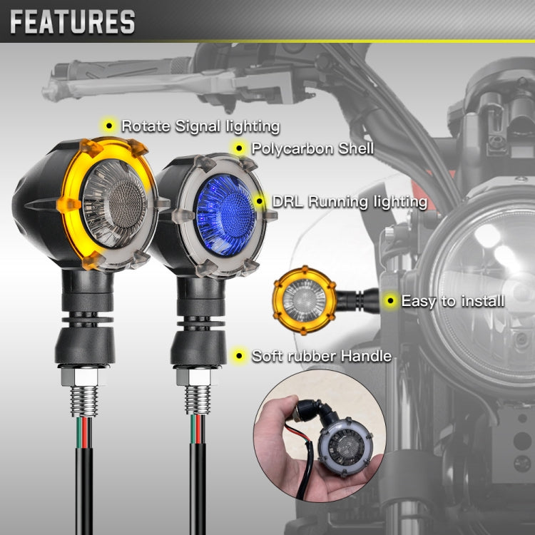 Indicatori di direzione LED rotanti universali per moto