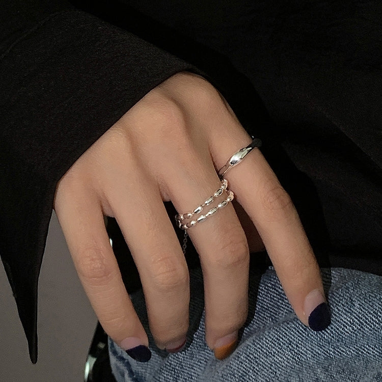 Anello combinato donna in argento 925 regolabile