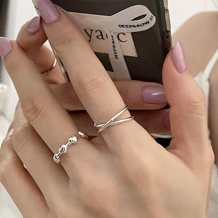 Anello combinato donna in argento 925 regolabile