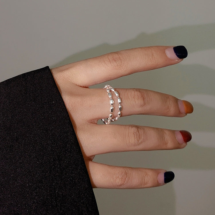 Anello combinato donna in argento 925 regolabile