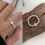 Anello combinato donna in argento 925 regolabile