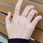 Anello combinato donna in argento 925 regolabile
