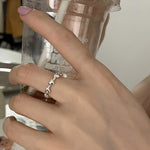 Anello combinato donna in argento 925 regolabile