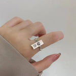 Anello combinato donna in argento 925 regolabile