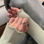 Anello combinato donna in argento 925 regolabile