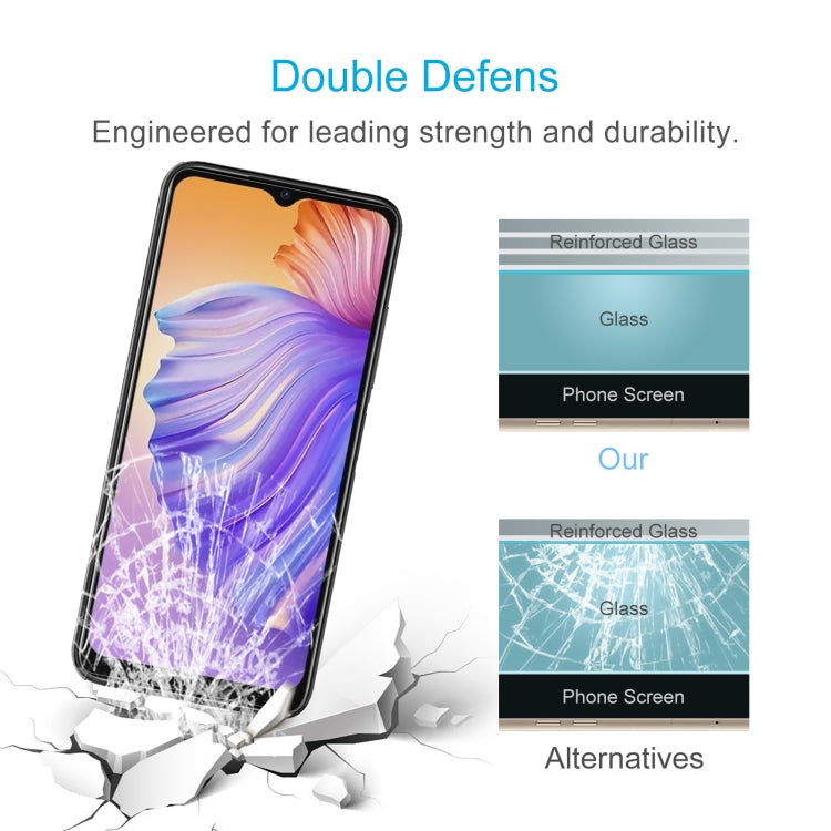 Pellicola in vetro temperato 10 pezzi 0,26 mm 9H 2,5D, For Doogee N50 (10 PCS), For Blackview A53 (10 PCS), For Blackview Oscal C30 (10 PCS), For ZTE Axon 50 Ultra (10 PCS)