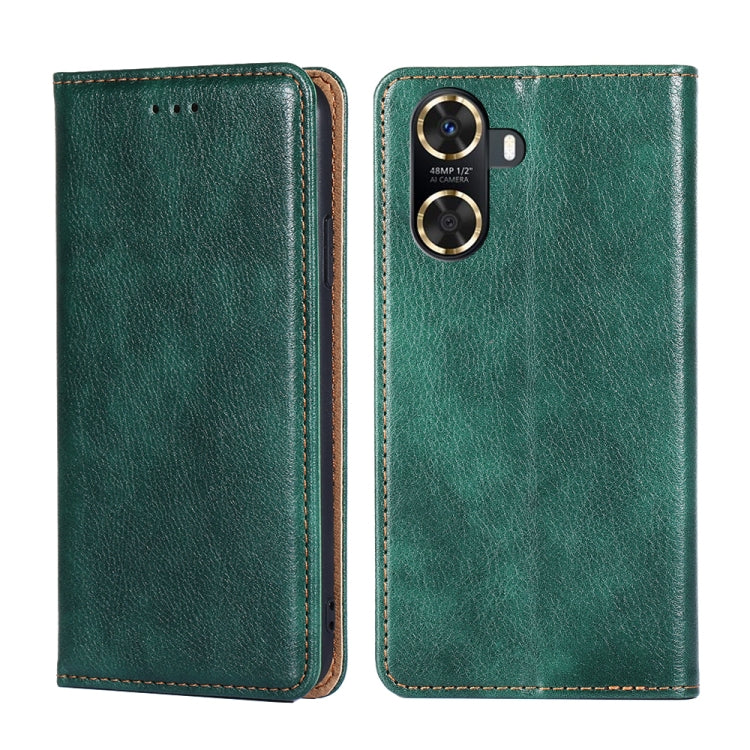 Custodia per telefono in pelle magnetica tinta unita a olio lucido, For Huawei P60 / P60 Pro, For Huawei Enjoy 60, For Nokia G22, For Honor Magic5, For Honor Magic5 Pro