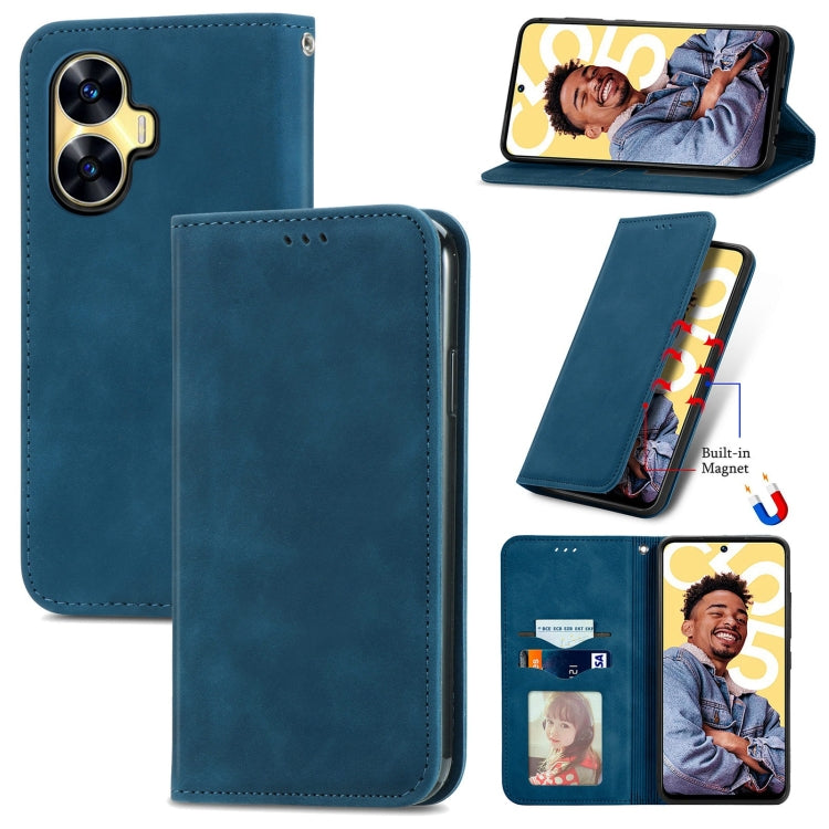 Custodia portafoglio in pelle per Realme C55
