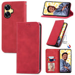 Custodia portafoglio in pelle per Realme C55