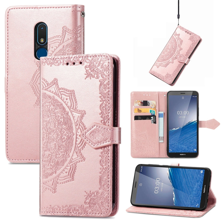 Custodia per telefono in pelle goffrata fiore mandala, For Honor Magic5 Pro, For Honor Magic5, For Nokia C3, For Nokia G22