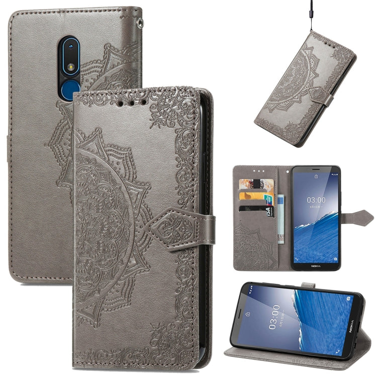 Custodia per telefono in pelle goffrata fiore mandala, For Honor Magic5 Pro, For Honor Magic5, For Nokia C3, For Nokia G22