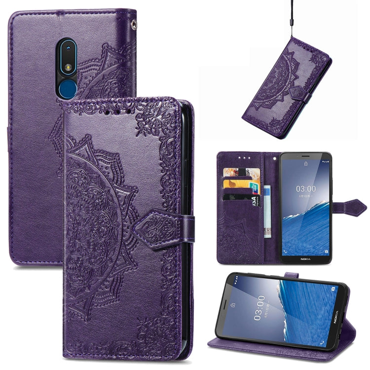 Custodia per telefono in pelle goffrata fiore mandala, For Honor Magic5 Pro, For Honor Magic5, For Nokia C3, For Nokia G22
