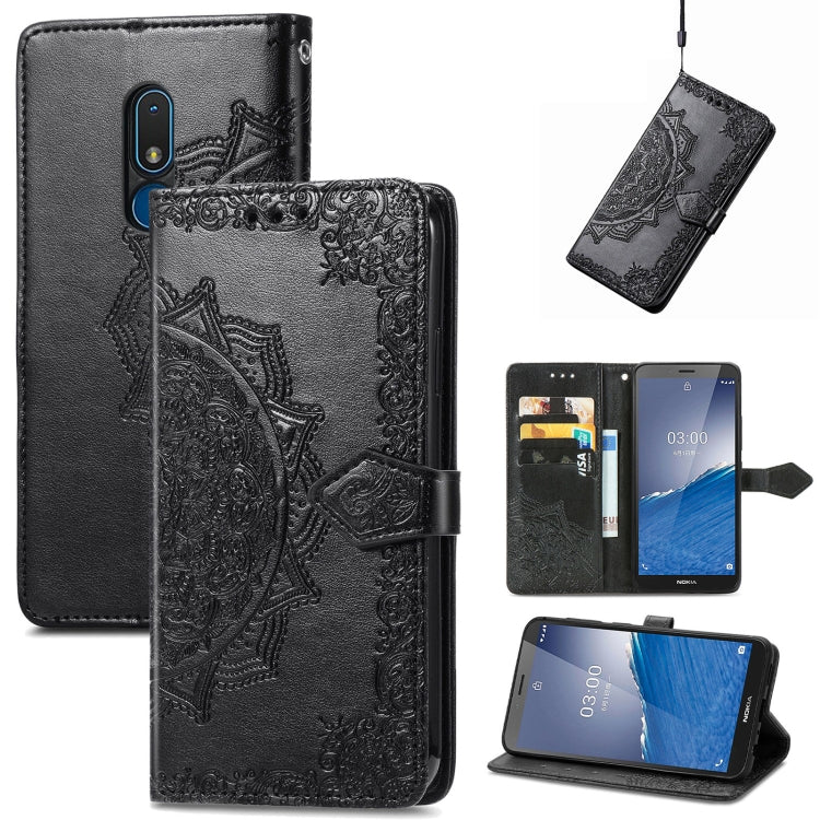 Custodia per telefono in pelle goffrata fiore mandala, For Honor Magic5 Pro, For Honor Magic5, For Nokia C3, For Nokia G22