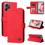 Custodia in pelle con bottone metallo per Redmi Note 12 4G