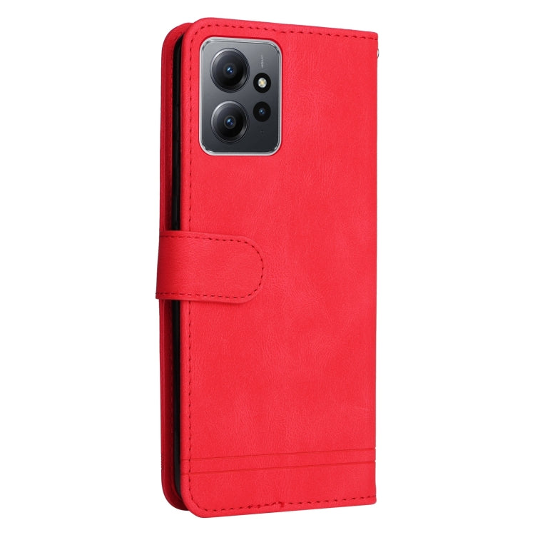 Custodia in pelle con bottone metallo per Redmi Note 12 4G