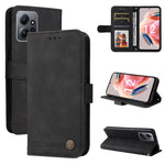 Custodia in pelle con bottone metallo per Redmi Note 12 4G