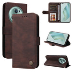Custodia in pelle con bottone metallo per Redmi Note 12 4G