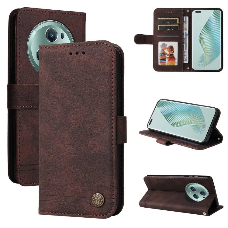 Custodia in pelle con bottone metallo per Redmi Note 12 4G