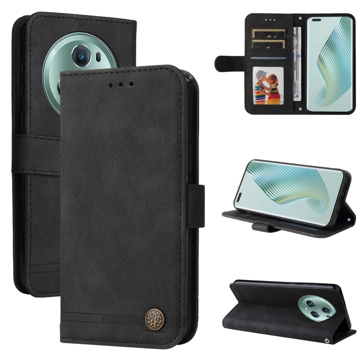Custodia in pelle con bottone metallo per Redmi Note 12 4G