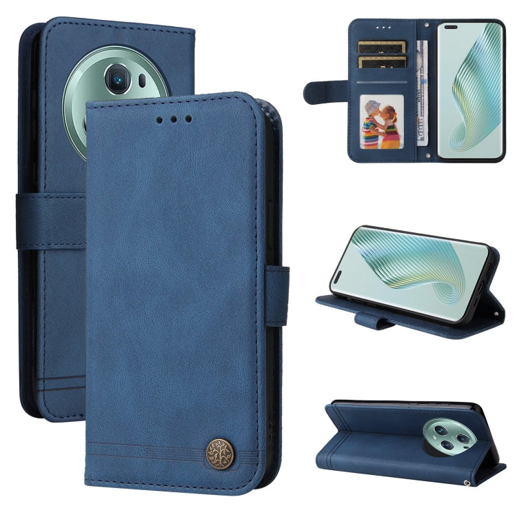 Custodia in pelle con bottone metallo per Redmi Note 12 4G