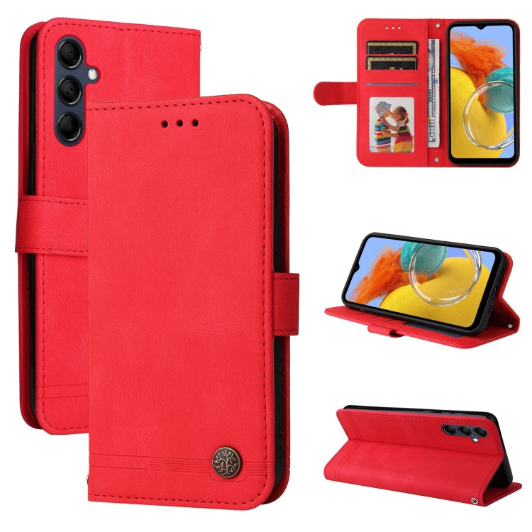 Custodia in pelle con bottone metallo per Redmi Note 12 4G
