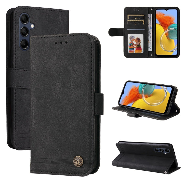 Custodia in pelle con bottone metallo per Redmi Note 12 4G