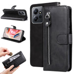 Custodia in pelle con cerniera per Xiaomi Redmi Note 12