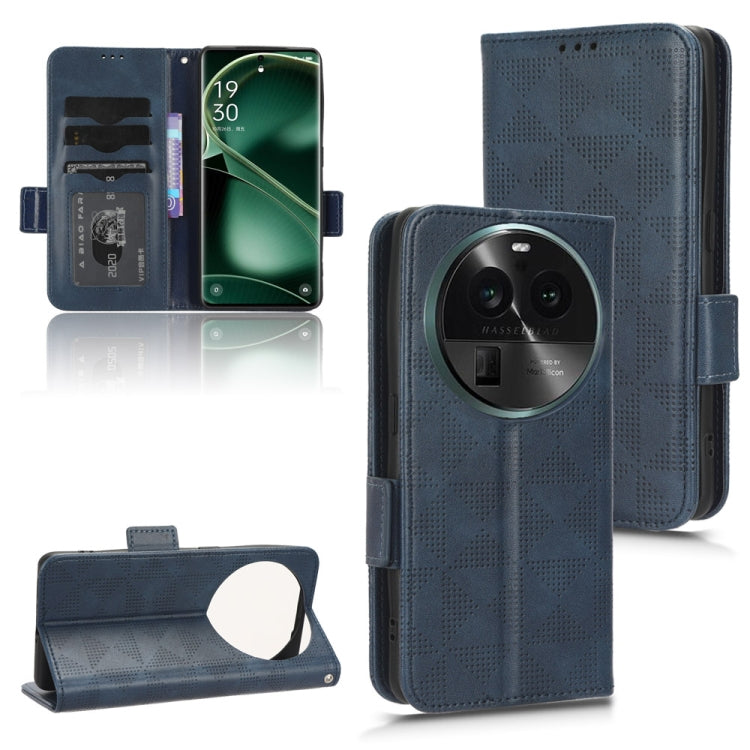 Custodia per telefono in pelle a triangolo simmetrico, For OPPO Find X6 5G, For OPPO Find X6 Pro 5G, For Huawei P60 Art, For Huawei P60 / P60 Pro