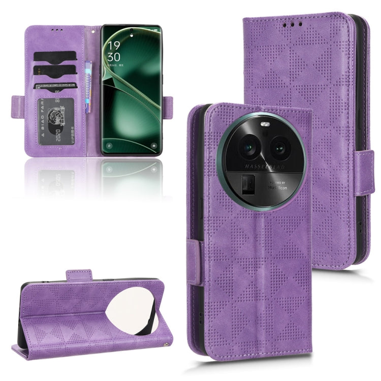 Custodia per telefono in pelle a triangolo simmetrico, For OPPO Find X6 5G, For OPPO Find X6 Pro 5G, For Huawei P60 Art, For Huawei P60 / P60 Pro