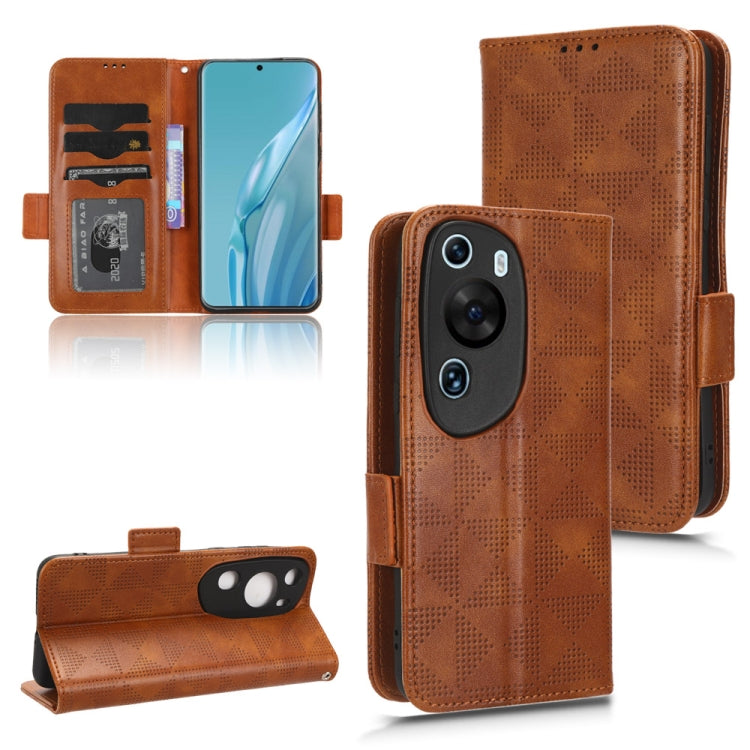 Custodia per telefono in pelle a triangolo simmetrico, For OPPO Find X6 5G, For OPPO Find X6 Pro 5G, For Huawei P60 Art, For Huawei P60 / P60 Pro