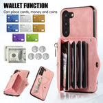 Custodia portafoglio con slot RFID per Samsung Galaxy S22+