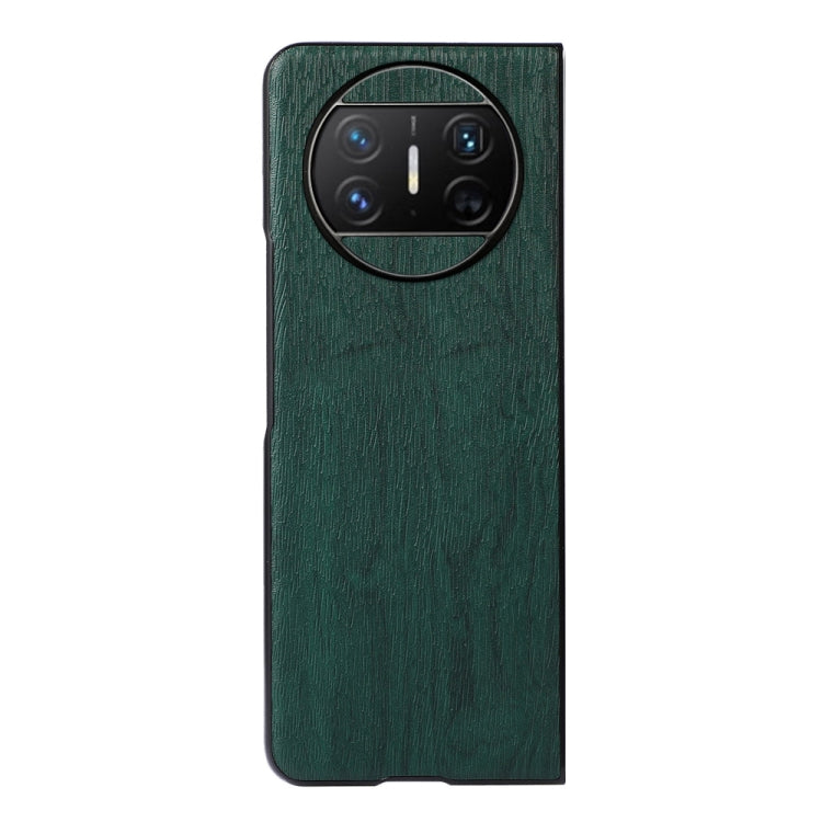 Custodia per telefono in PU con struttura in legno, For Huawei Mate X3