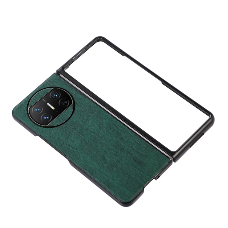 Custodia per telefono in PU con struttura in legno, For Huawei Mate X3