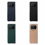 Custodia per telefono in PU con struttura in legno, For Huawei Mate X3