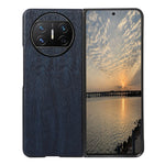 Custodia per telefono in PU con struttura in legno, For Huawei Mate X3