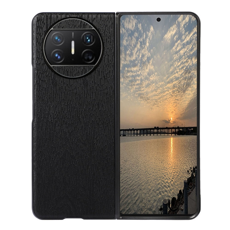 Custodia per telefono in PU con struttura in legno, For Huawei Mate X3