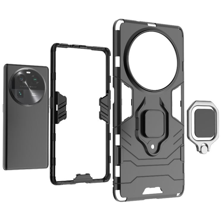 Supporto per anello magnetico PC + custodia per telefono in TPU, For OPPO Find X6, For OPPO Find X6 Pro, For OnePlus Nord CE 3
