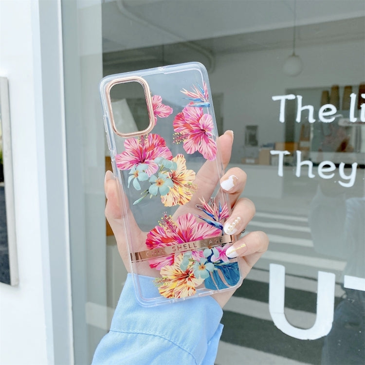 Custodia TPU traslucida motivo floreale per Samsung Galaxy A34 5G
