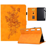 Custodia per tablet in pelle goffrata farfalla peonia, For Lenovo Tab M9, For Lenovo Tab P11 Gen 2, For Lenovo Tab P11 Pro Gen 2