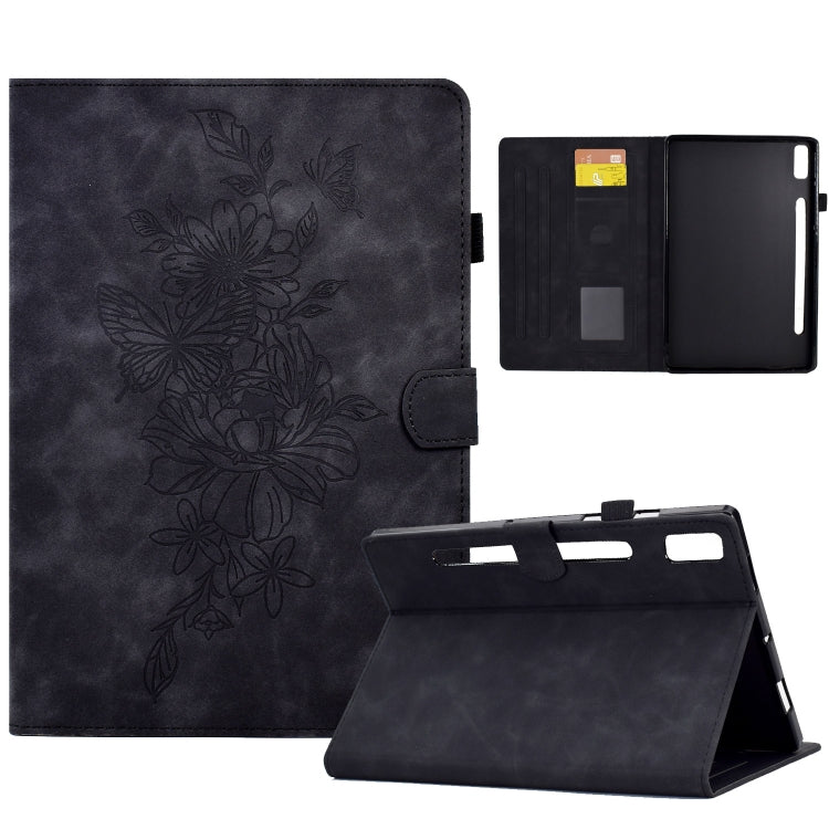 Custodia per tablet in pelle goffrata farfalla peonia, For Lenovo Tab M9, For Lenovo Tab P11 Gen 2, For Lenovo Tab P11 Pro Gen 2