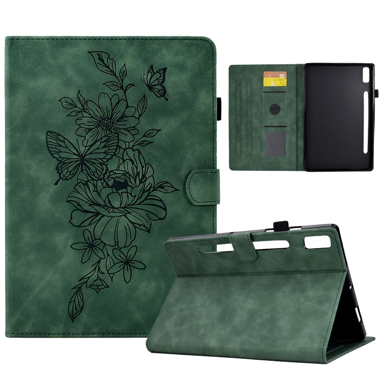 Custodia per tablet in pelle goffrata farfalla peonia, For Lenovo Tab M9, For Lenovo Tab P11 Gen 2, For Lenovo Tab P11 Pro Gen 2