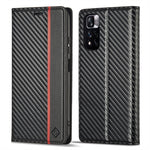 Custodia per telefono in pelle in fibra di carbonio LC.IMEEKE, For Xiaomi Redmi Note 12 Pro 4G Global