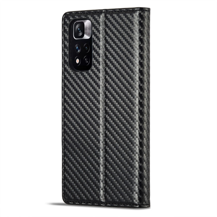 Custodia per telefono in pelle in fibra di carbonio LC.IMEEKE, For Xiaomi Redmi Note 12 Pro 4G Global
