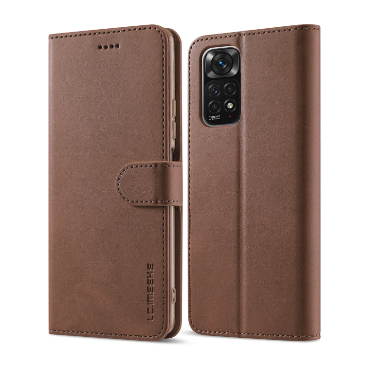 LC.IMEEKE Custodia in pelle a vibrazione orizzontale con struttura in vitello, For Xiaomi Redmi Note 12 Pro 4G Global