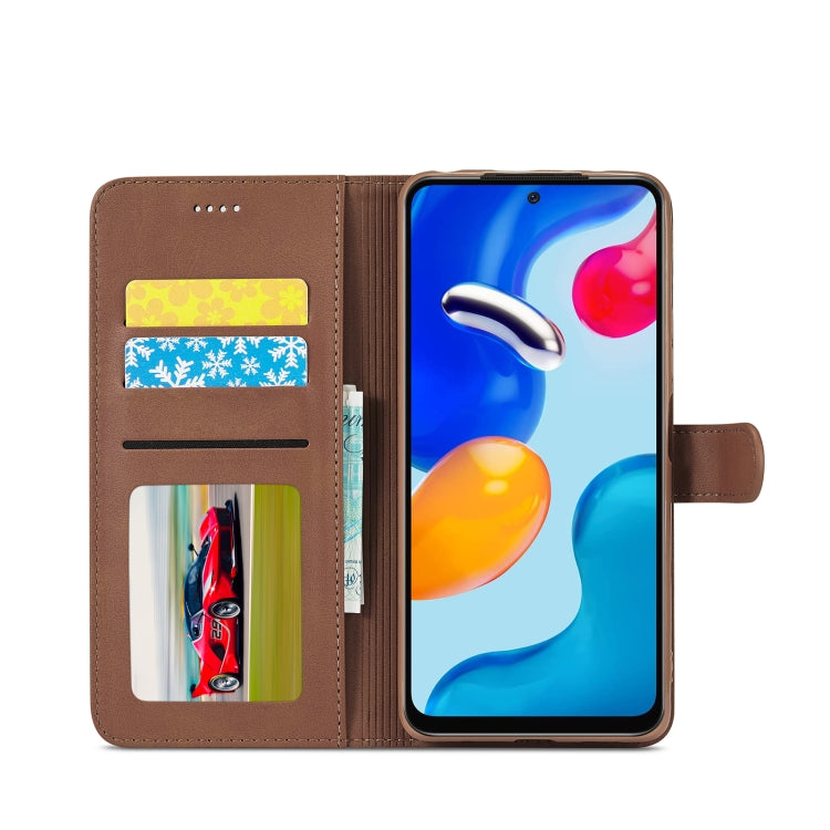 LC.IMEEKE Custodia in pelle a vibrazione orizzontale con struttura in vitello, For Xiaomi Redmi Note 12 Pro 4G Global