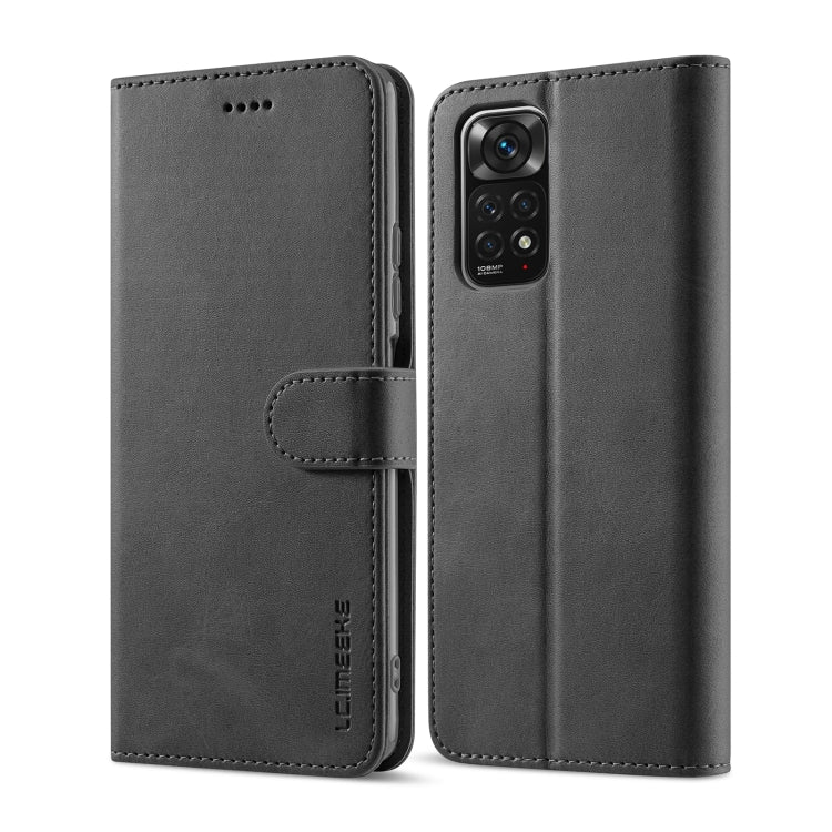 LC.IMEEKE Custodia in pelle a vibrazione orizzontale con struttura in vitello, For Xiaomi Redmi Note 12 Pro 4G Global