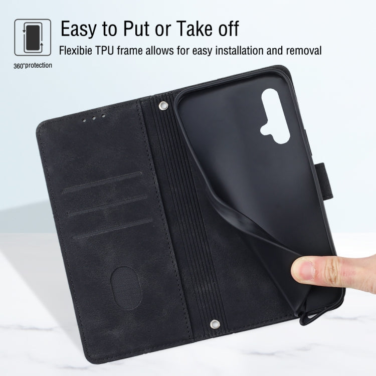 Custodia per telefono in pelle goffrata effetto pelle, For Huawei nova 5T / Honor 20, For Huawei nova 10, For Huawei nova 10 Pro, For Huawei P20 lite 2019 / nova 5i